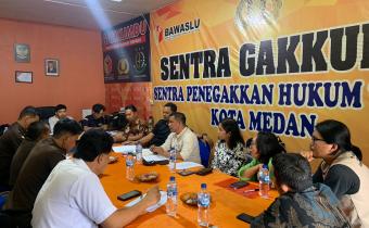 Pembahasan Dugaan Pelanggaran Pemilu Bersama Gakkumdu Kota Medan