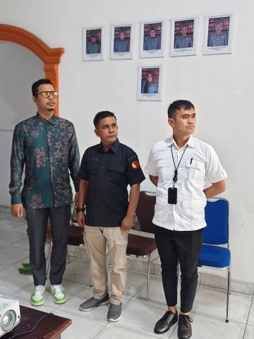 Pimpinan dan kasek mengikuti zoom pelantikan kasubbag